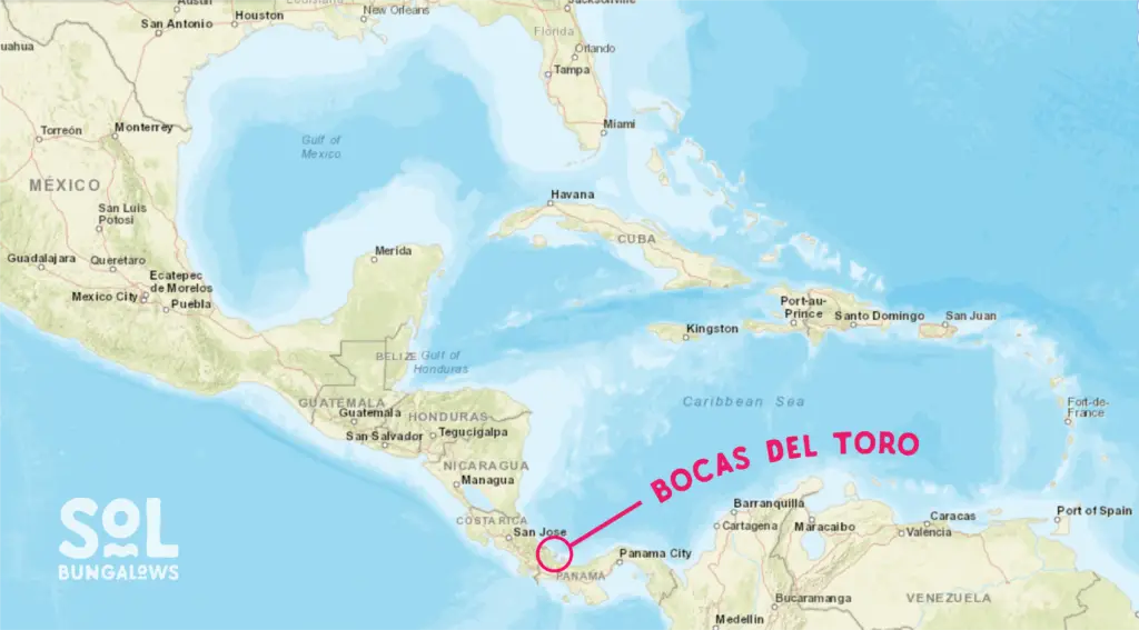 Where is Bocas del Toro on the Map