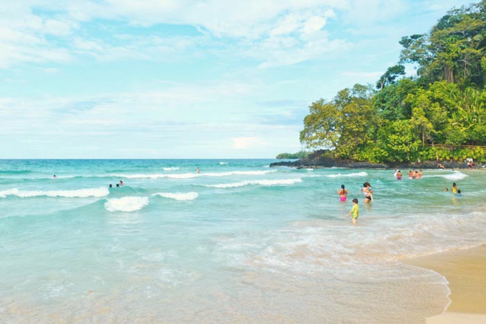Visiting Red Frog Beach is one of the best things to do in Bocas del Toro for fish tacos and beach volleyball.