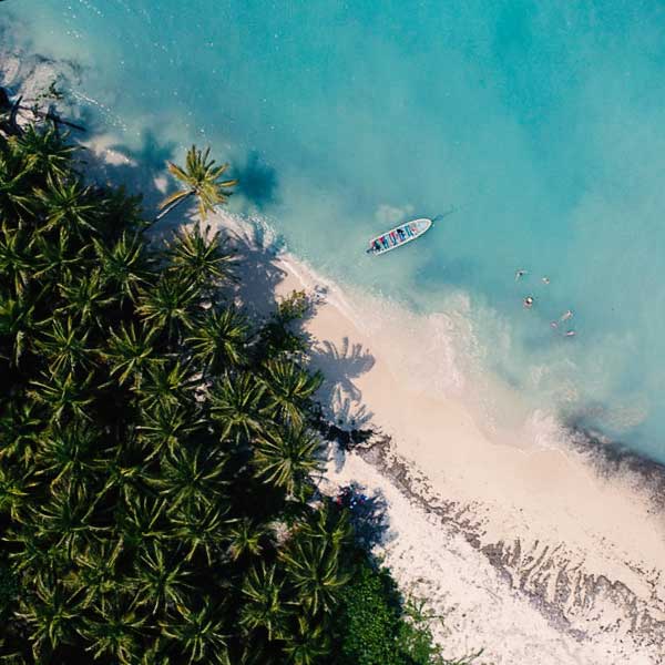 Isla Zapatilla in Bocas del Toro Panama Drone