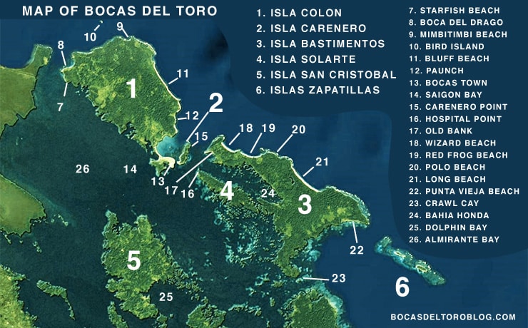 Bocas Del Toro Panama Map