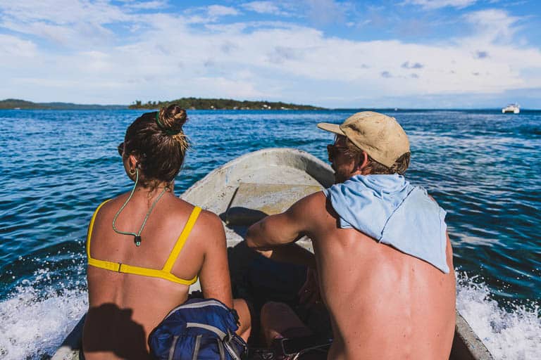 The boatride to paradise in Bocas del Toro.