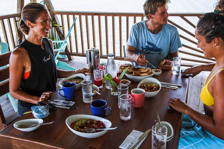 Breakfast is served at Sol Bungalows in Bocas del Toro.