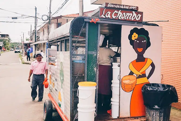 La Chomba Food truck on Isla Colon in Panama