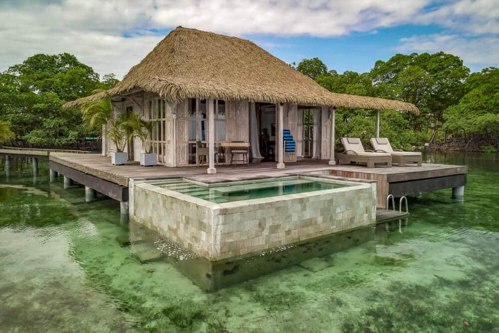 Nayara Bocas del Toro/ Bocas Bali overwater bungalow with swimming pool.