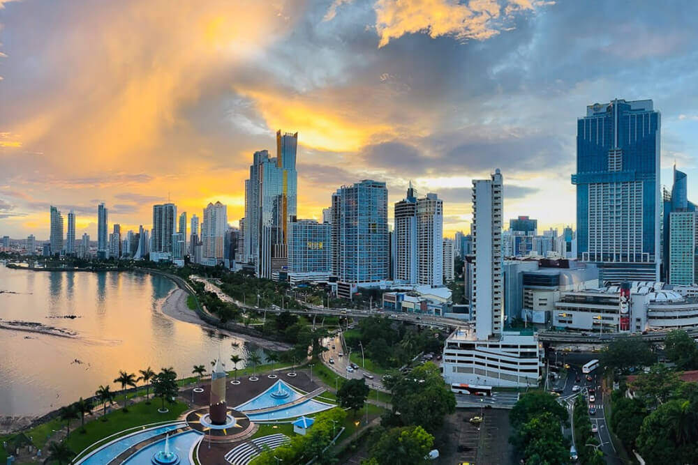 Panama City Skyline at Sunset