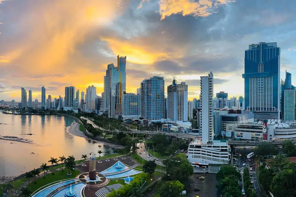 Panama City Skyline at Sunset