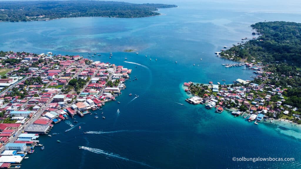 Bocas Town and Isla Carenero Drone