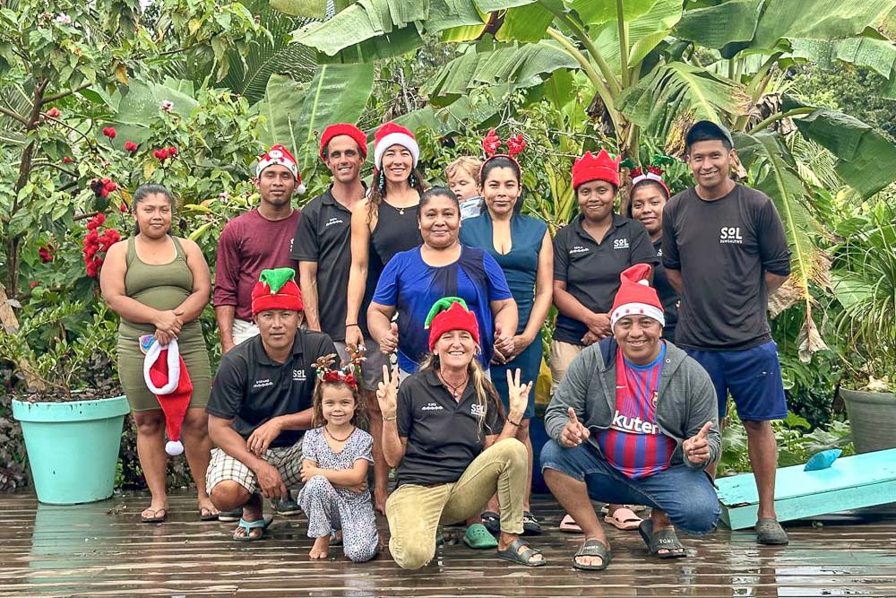 The staff photo of Sol Bungalows in Bocas del Toro, Panama.
