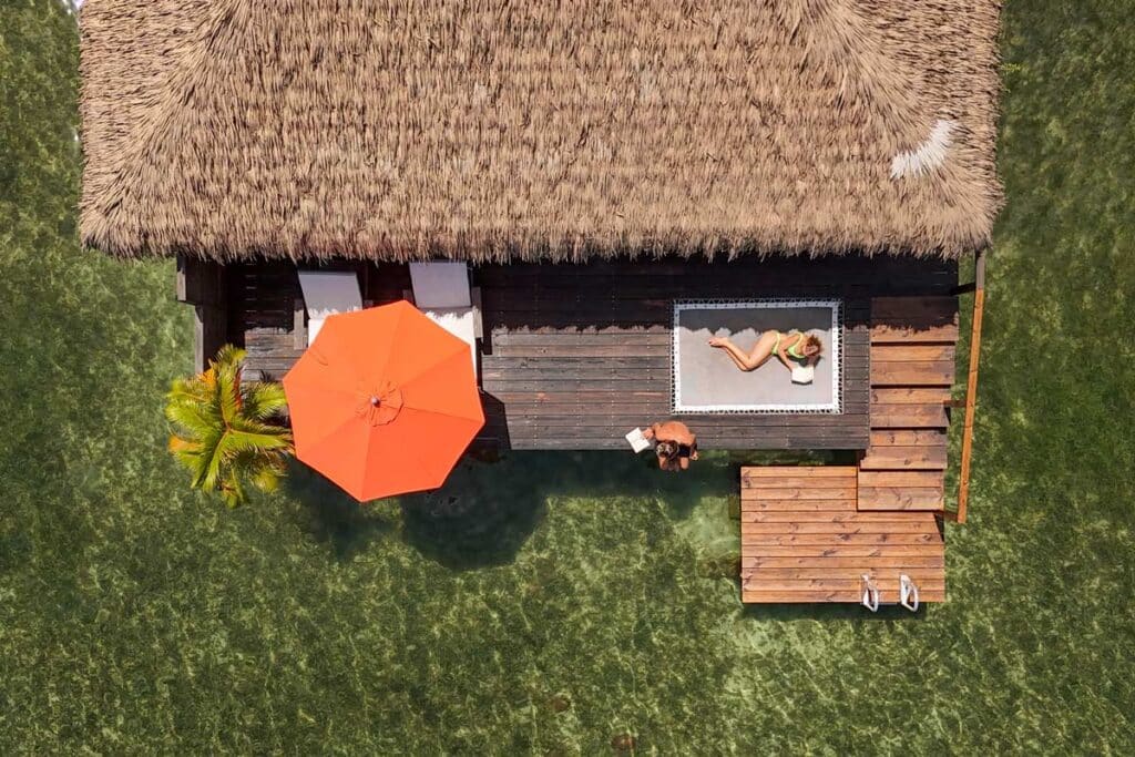 Grab a book and pick your spot to dive in, will it be the Catamaran nets, the hammock, the lounge chairs, or with your feet hanging off the deck above the marine life below?