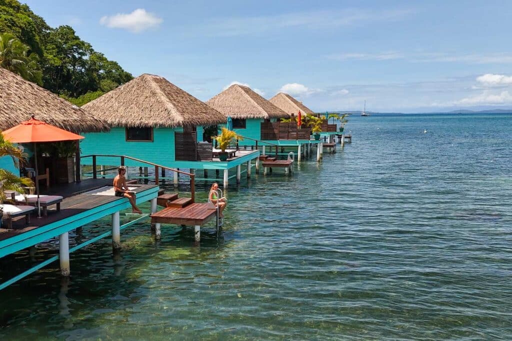 The hotel features four luxury and affordable overwater bungalows set in the turquoise Caribbean waters of Bocas del Toro.